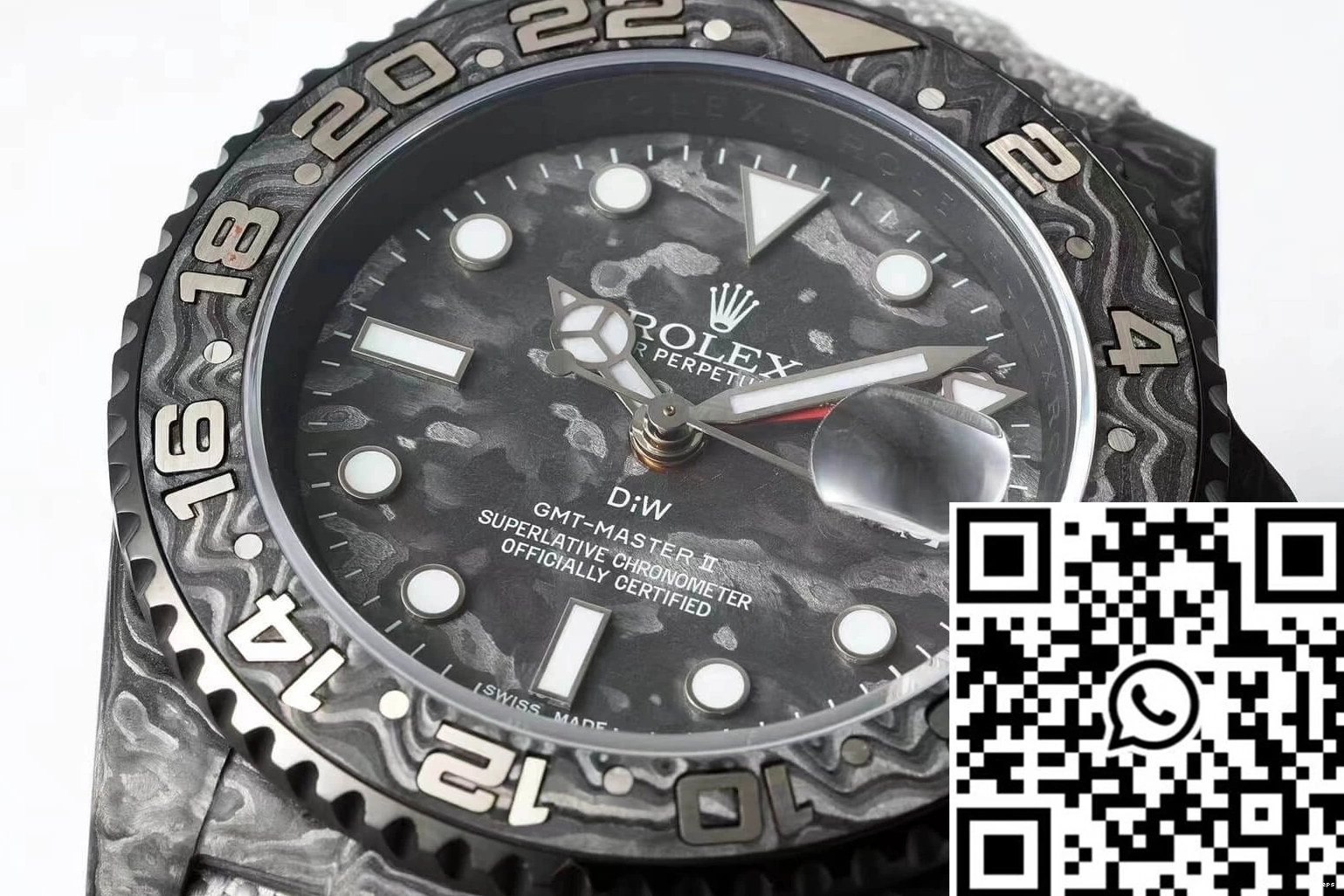 Rolex Carbon Diw Fabric Fiber II GMT-MASTER Dial Strap 0522